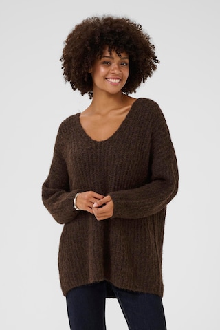 Pull-over 'Brava' CULTURE en marron : devant
