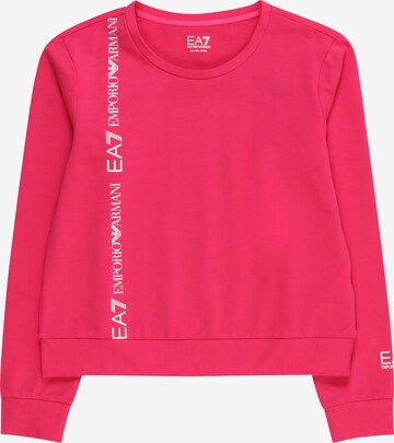 Felpa di EA7 Emporio Armani in rosa: frontale