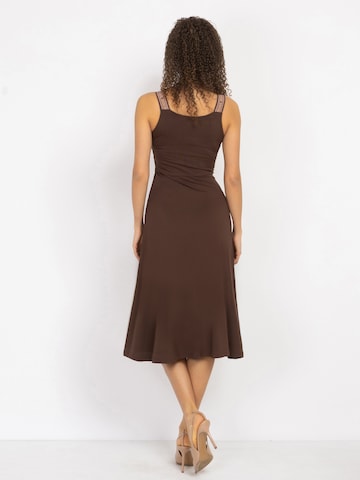 JIORO Jurk 'ESSENTIALS' in Bruin