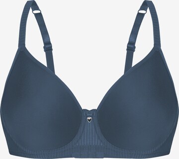 sassa T-shirt Bra 'BEAUTIFUL' in Blue: front