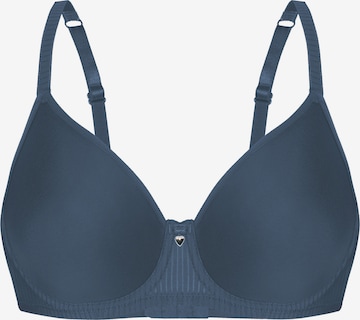 sassa T-shirt Bra 'BEAUTIFUL' in Blue: front