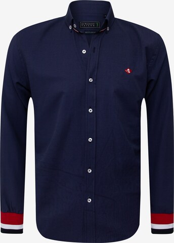 Sir Raymond Tailor Button Up Shirt 'Tahran' in Blue: front