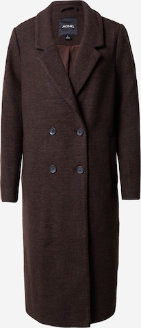 Monki Between-Seasons Coat in Brown: front