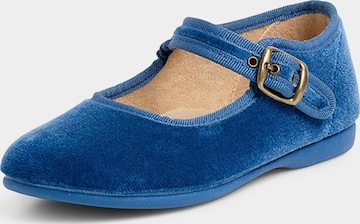 Scarpa bassa di Pisamonas in blu: frontale