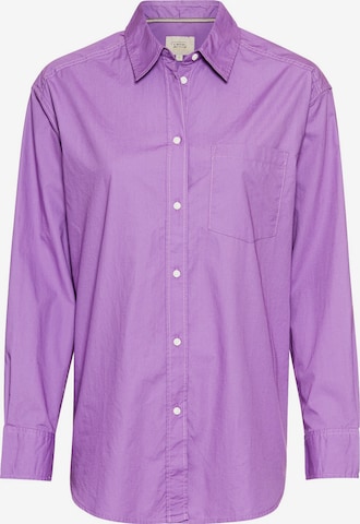 CAMEL ACTIVE Hemdbluse aus Baumwolle in Lila: Vorderseite