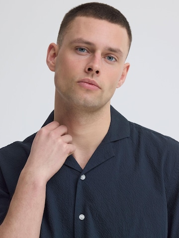 BLEND Comfort fit Button Up Shirt ' BHAvan ' in Blue