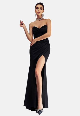 Moda Minx Jurk 'Evelyn Long Dress' in Zwart: voorkant