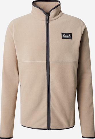 Didriksons Funktsionaalne fliisjakk, värv beež: eest vaates