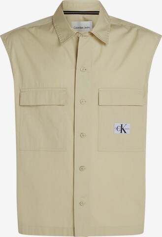 Calvin Klein Jeans Regular fit Overhemd in Beige: voorkant