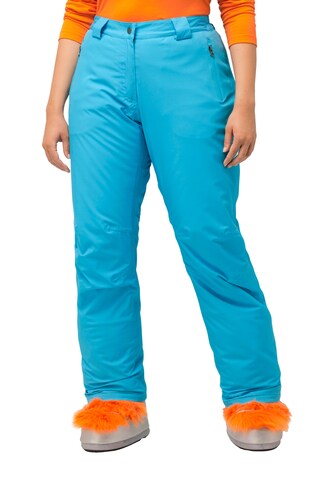 Ulla Popken Flared Functionele broek in Blauw: voorkant