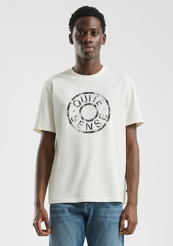 T-Shirt QS en beige : devant