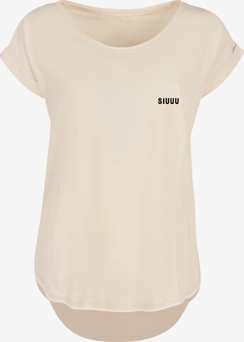 F4NT4STIC Shirt 'SIUUU' in Beige: predná strana