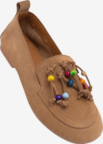 Limoya Mokassin 'Benita' in Beige: Vorderseite
