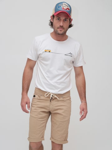 Miracle of Denim Slimfit Shorts 'Thomas' in Beige: predná strana