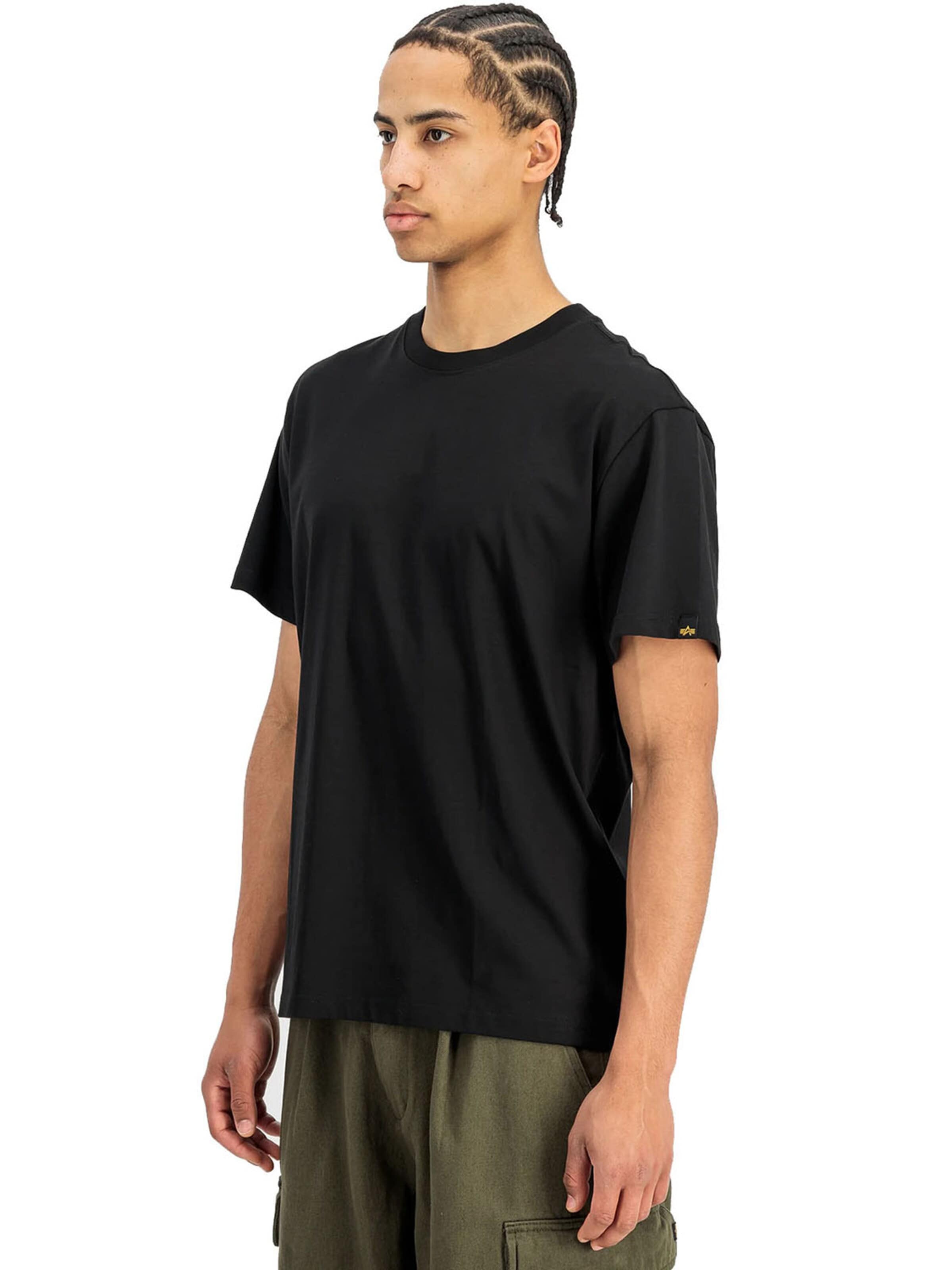ALPHA INDUSTRIES T-Shirt in Schwarz: Vorderseite