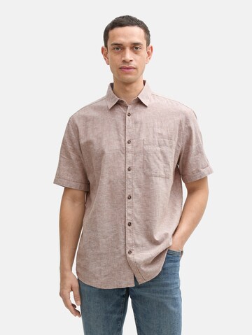 TOM TAILOR Regular Fit Hemd in Braun: Vorderseite