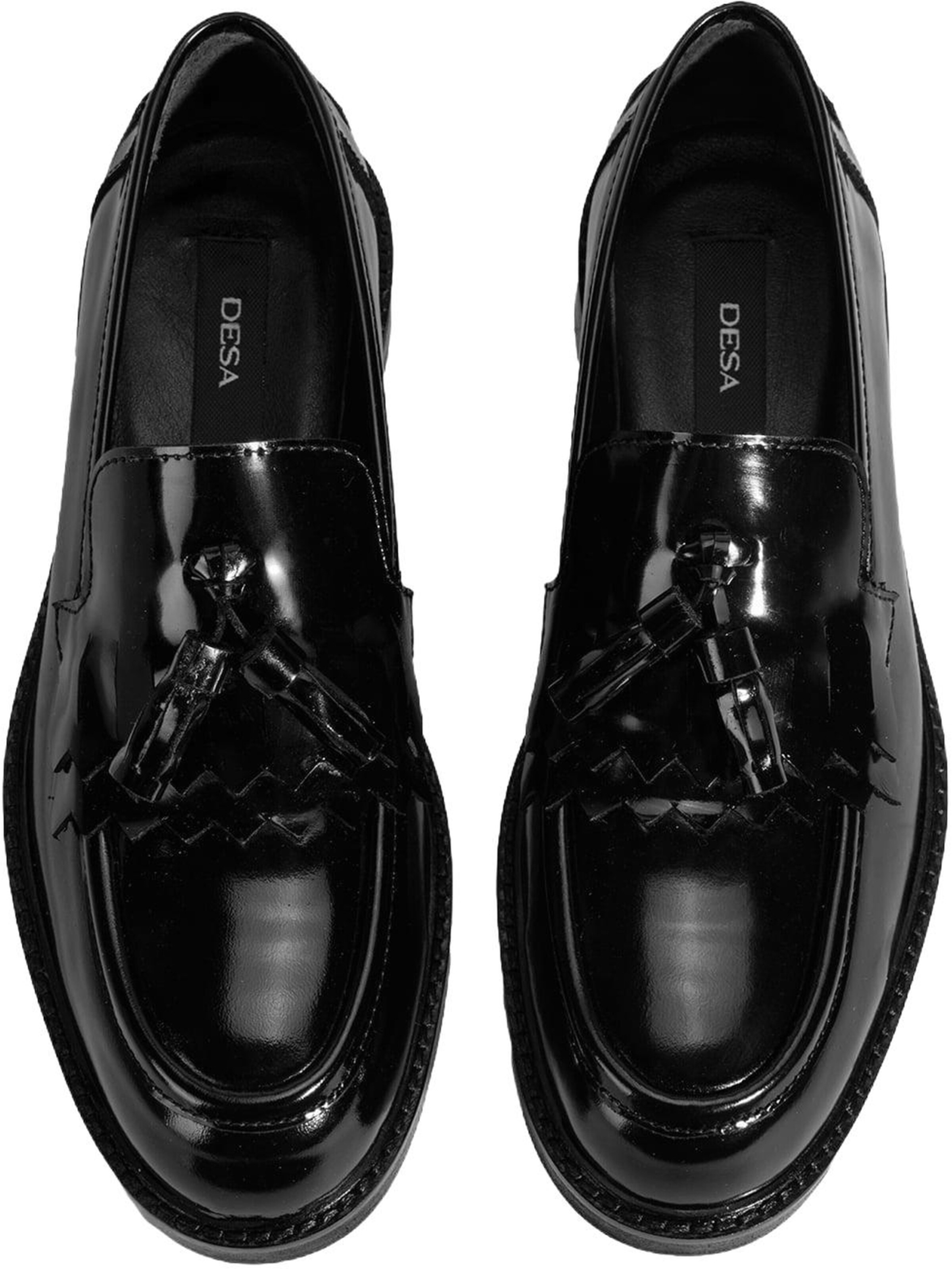Desa Mocassins 'Slip-On-Schuhe' in Zwart