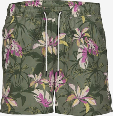 JACK & JONES Board Shorts 'FIJI' in Green: front