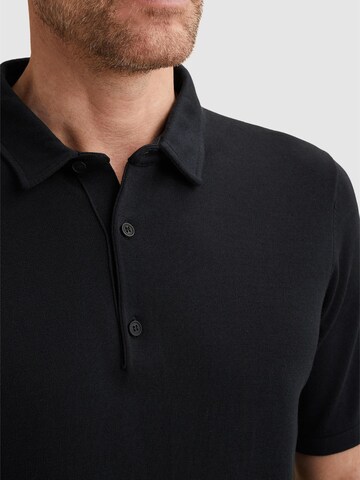 T-Shirt 'Polo shirt in cotton/modal with mouliné effect' VANGUARD en bleu