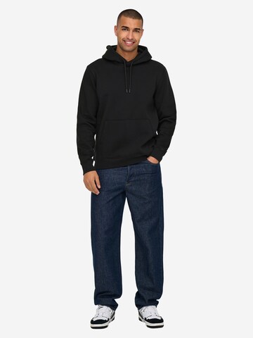 Only & Sons Sweatshirt 'Connor' in Black