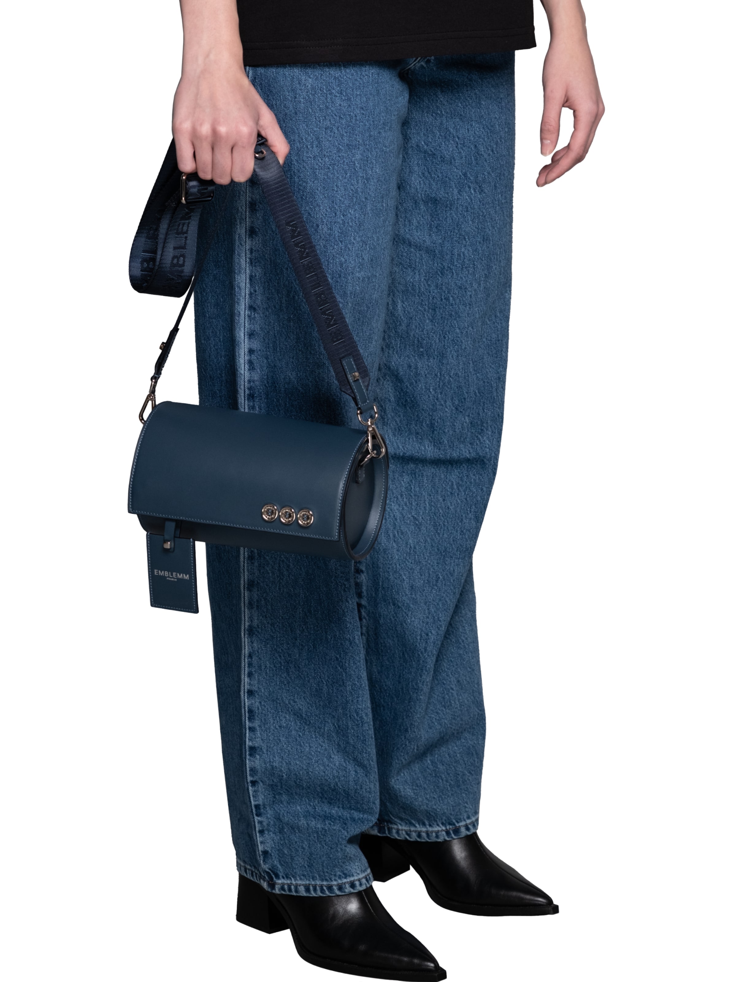 EMBLEMM Schoudertas 'Up My Sleeve Bag' in Blauw