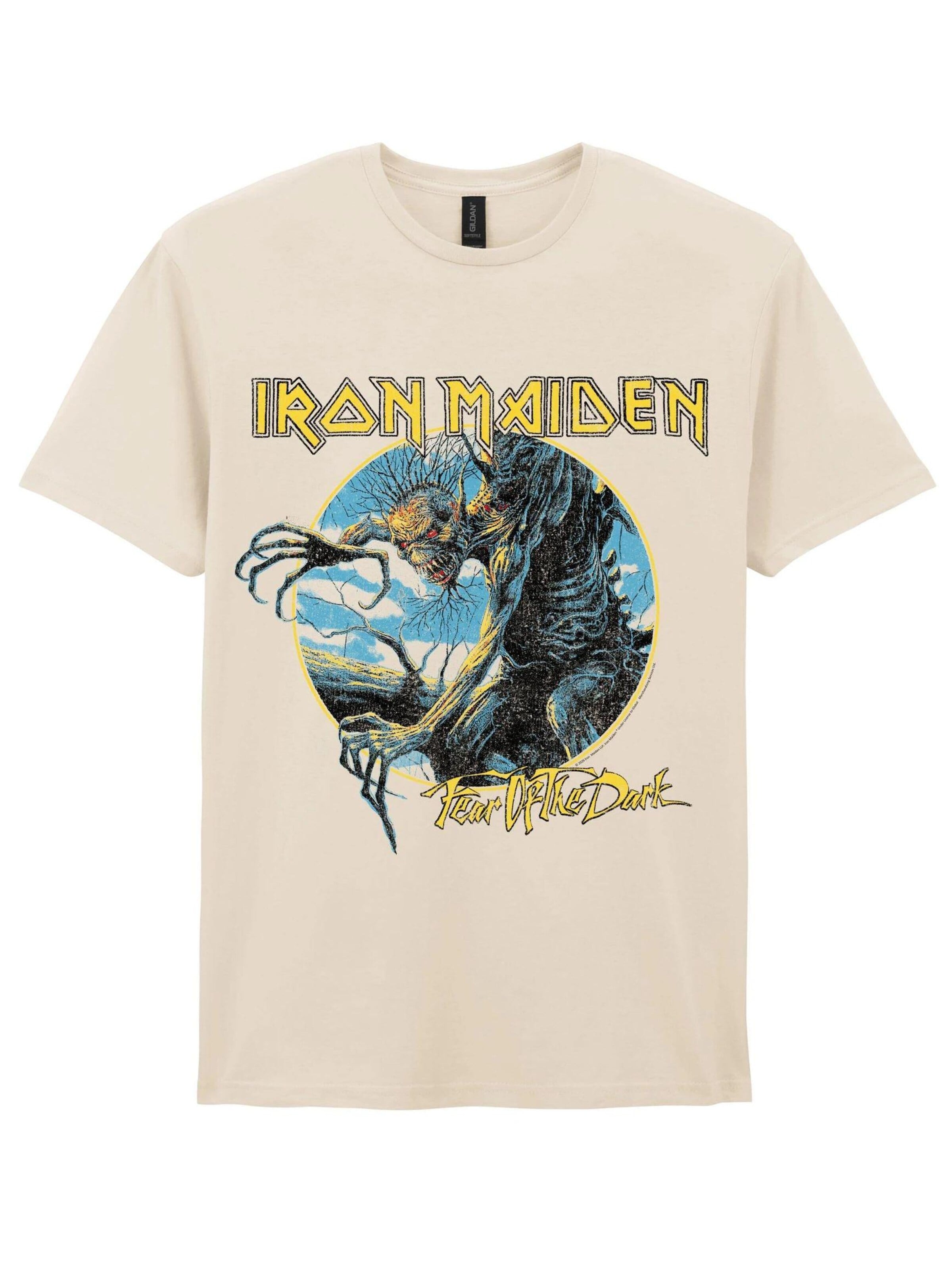 Maglietta 'Iron  Maiden Fear Of The Dark Vintage T-Shirt' di Iron Maiden in bianco: frontale