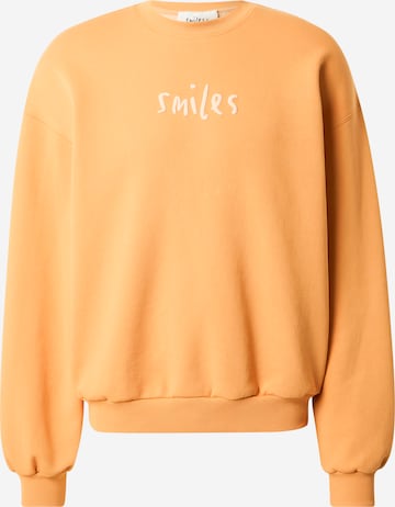 Smiles Sweatshirt 'Milo' in Orange: predná strana