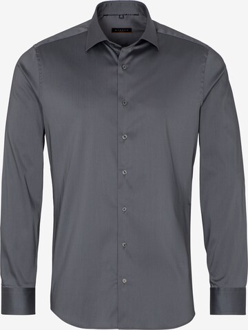 Coupe slim Chemise ETERNA en gris : devant