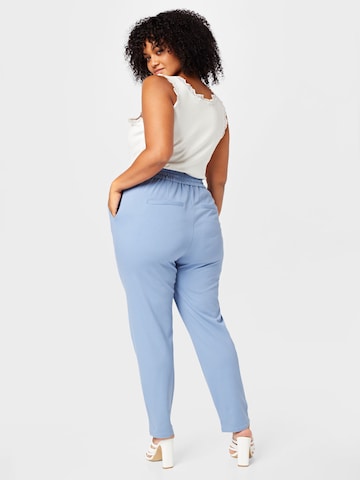 Vero Moda Curve Loosefit Kalhoty se sklady v pase – modrá