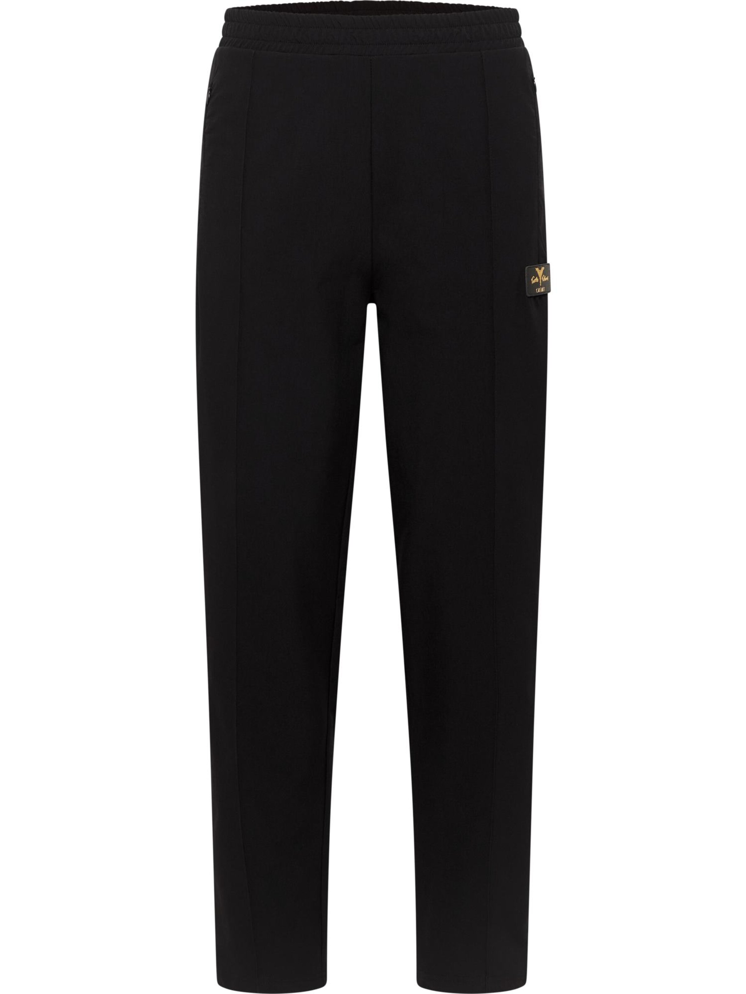 Carlo Colucci Regular Broek 'Ditadi' in Zwart: voorkant