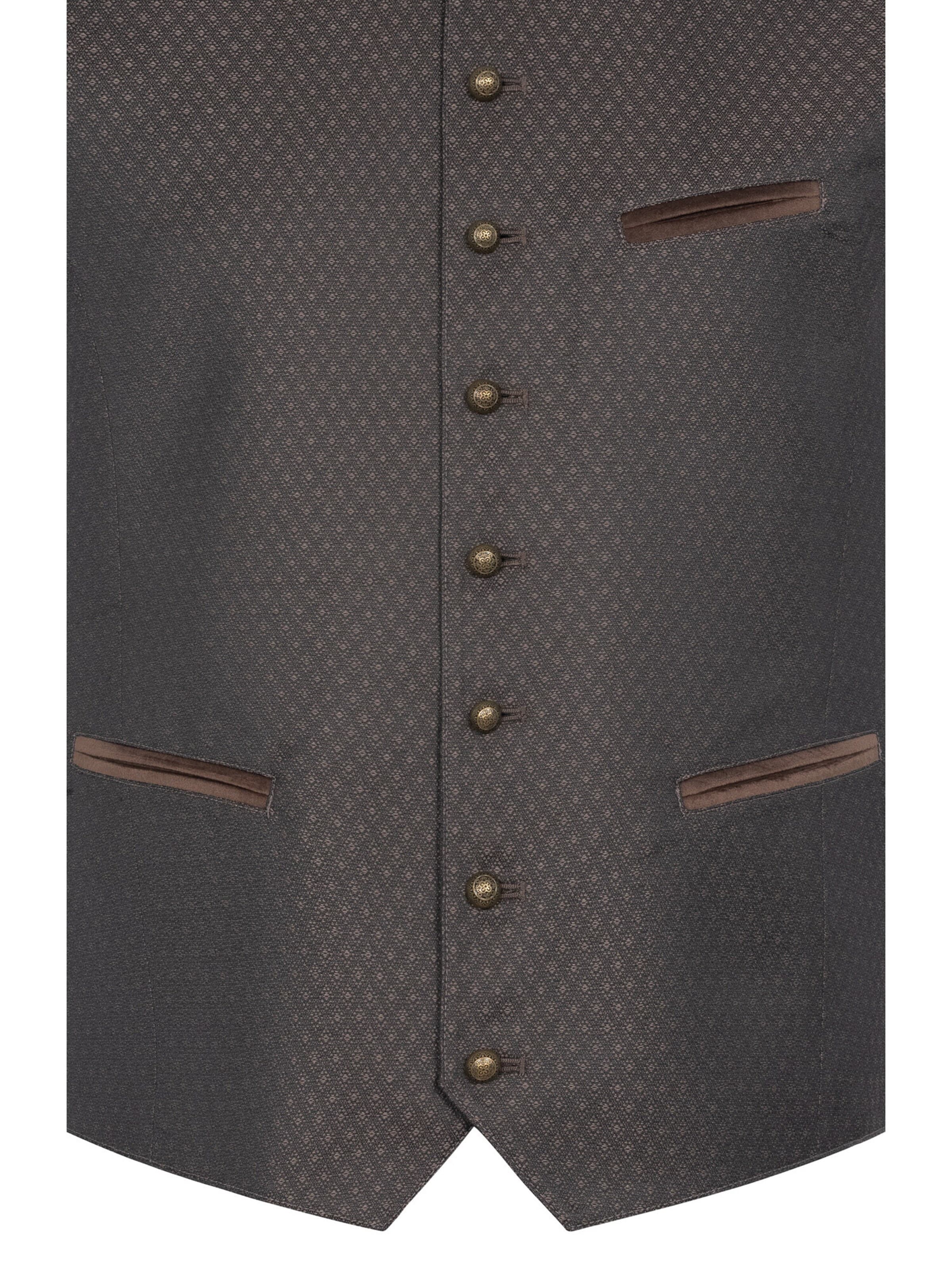 Trachtenhof Nübler Vest 'Trachtengilet Karl' in Brown