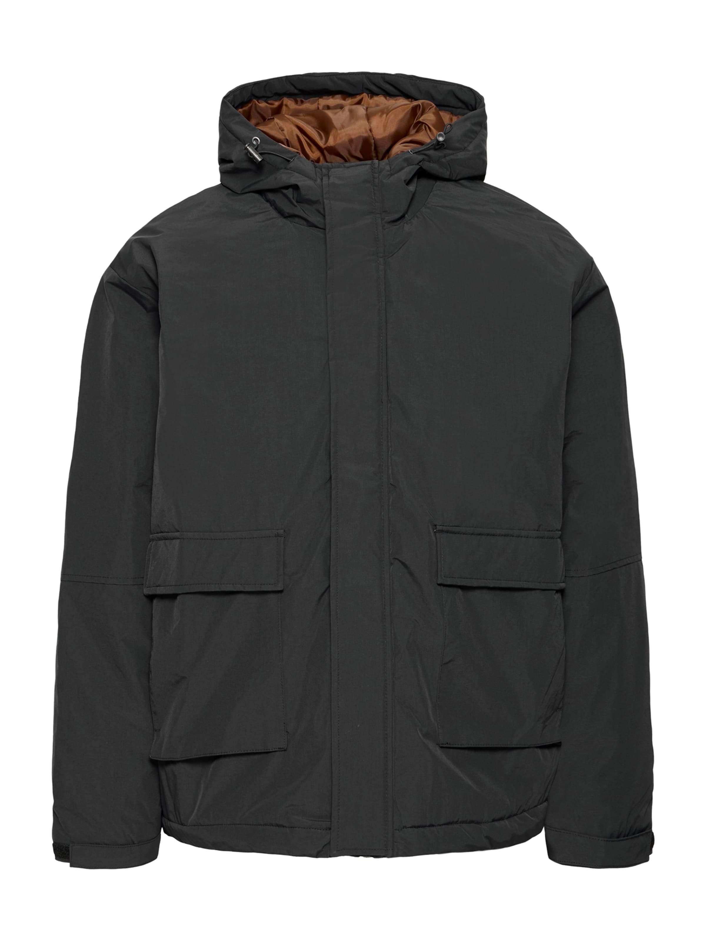 BLEND Winter Jacket 'BHELMAN' in Black: front