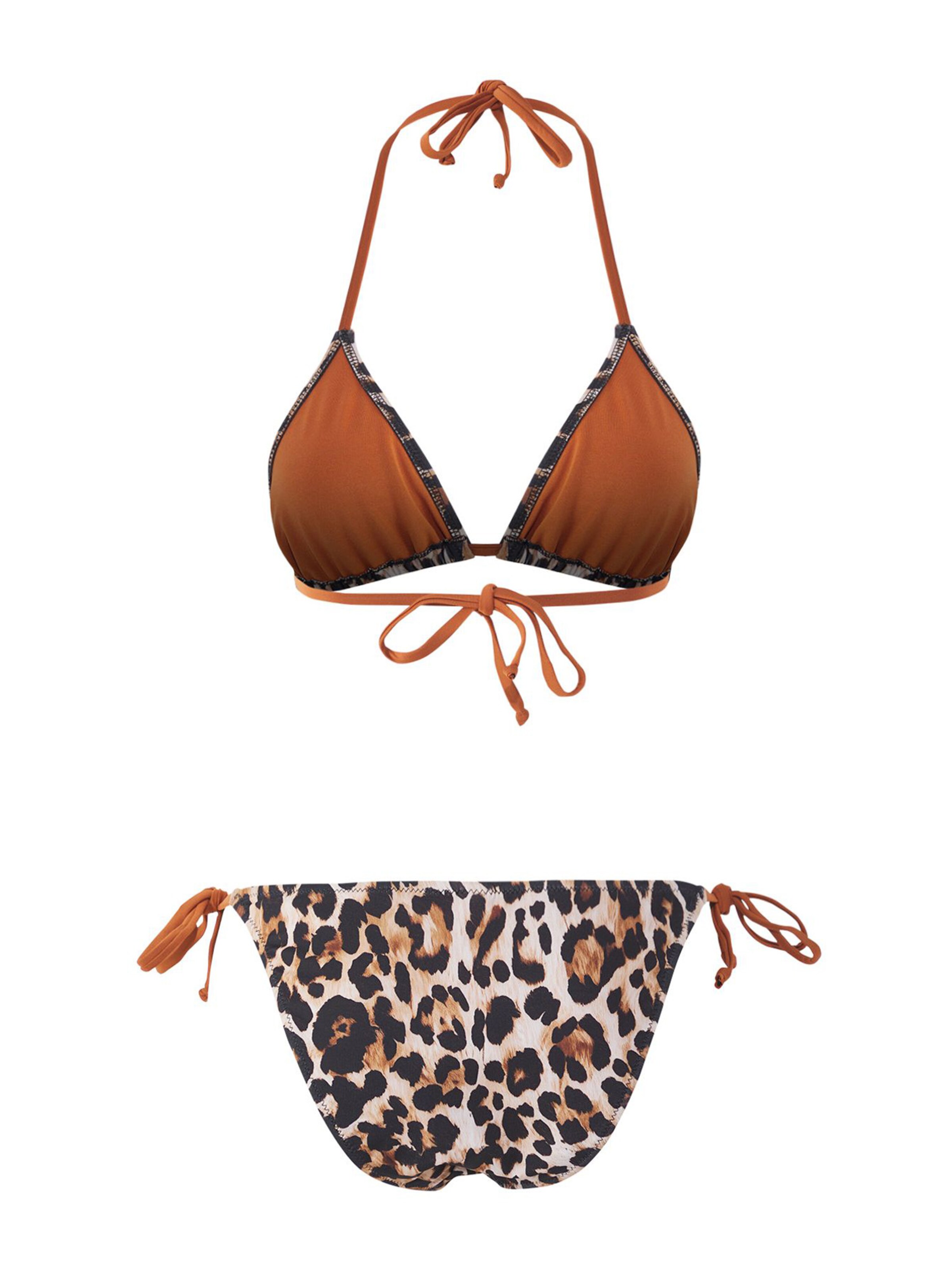 Trendyol Trojúhelníková Bikiny – hnědá