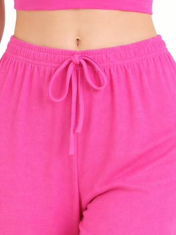 Wide Leg Pantalon 'FLORYN – Palazzohose Crinkle' fashionshowcase en rose