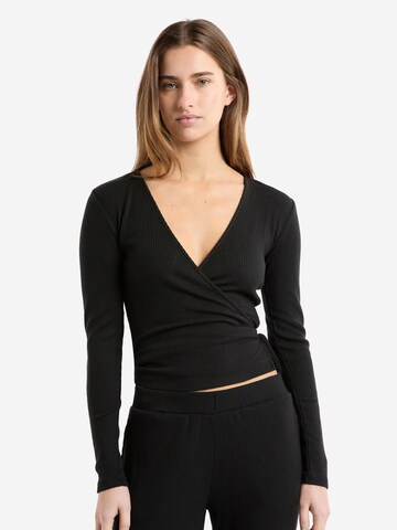 ETAM Slaapshirt 'Liham' in Zwart: voorkant