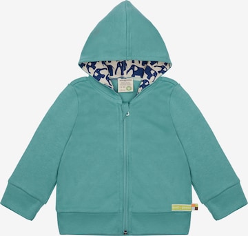 loud + proud Sweatjacke 'Leichte Kapuzenjacke aus Interlock' in Grün: Vorderseite