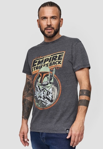 Recovered Shirt 'Star Wars The Empire Strikes Back Boba Fett' in Grijs