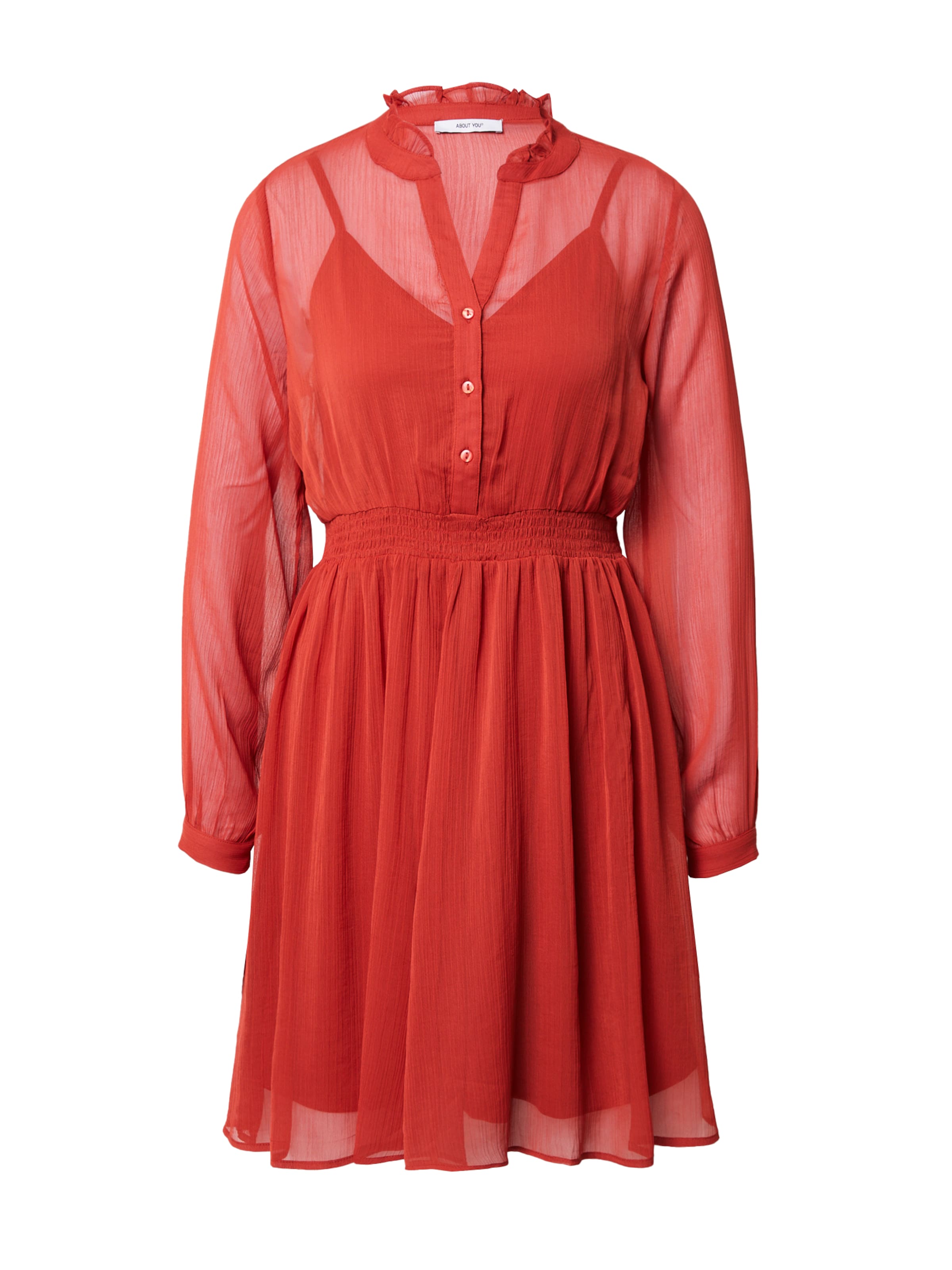 ABOUT YOU Košilové šaty 'Rea' – červená: přední strana