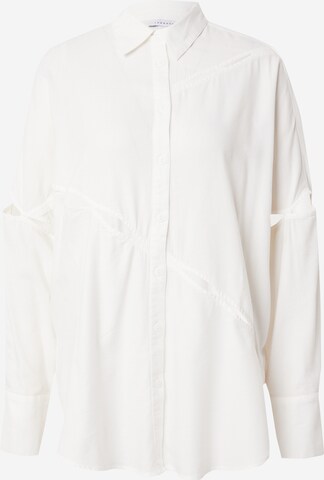 Chemisier TOPSHOP en blanc : devant