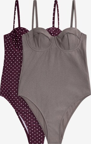 Maillot de bain The Set en marron : devant