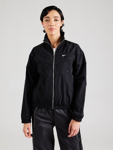 Nike Sportswear Φθινοπωρινό και ανοιξιάτικο μπουφάν σε μαύρο: μπροστά