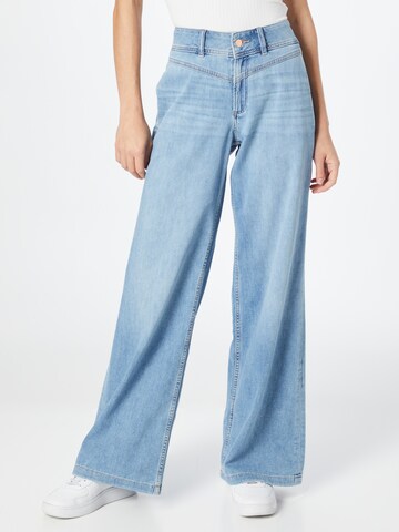 QS Wide leg Jeans in Blue: front