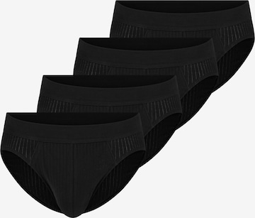 SCHIESSER Slip 'Cotton Essentials Authentic' in Schwarz: Vorderseite