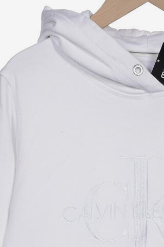 Calvin Klein Jeans Kapuzenpullover S in Weiß