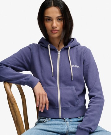 Superdry & Co Sweatvest 'Essential' in Blauw: voorkant