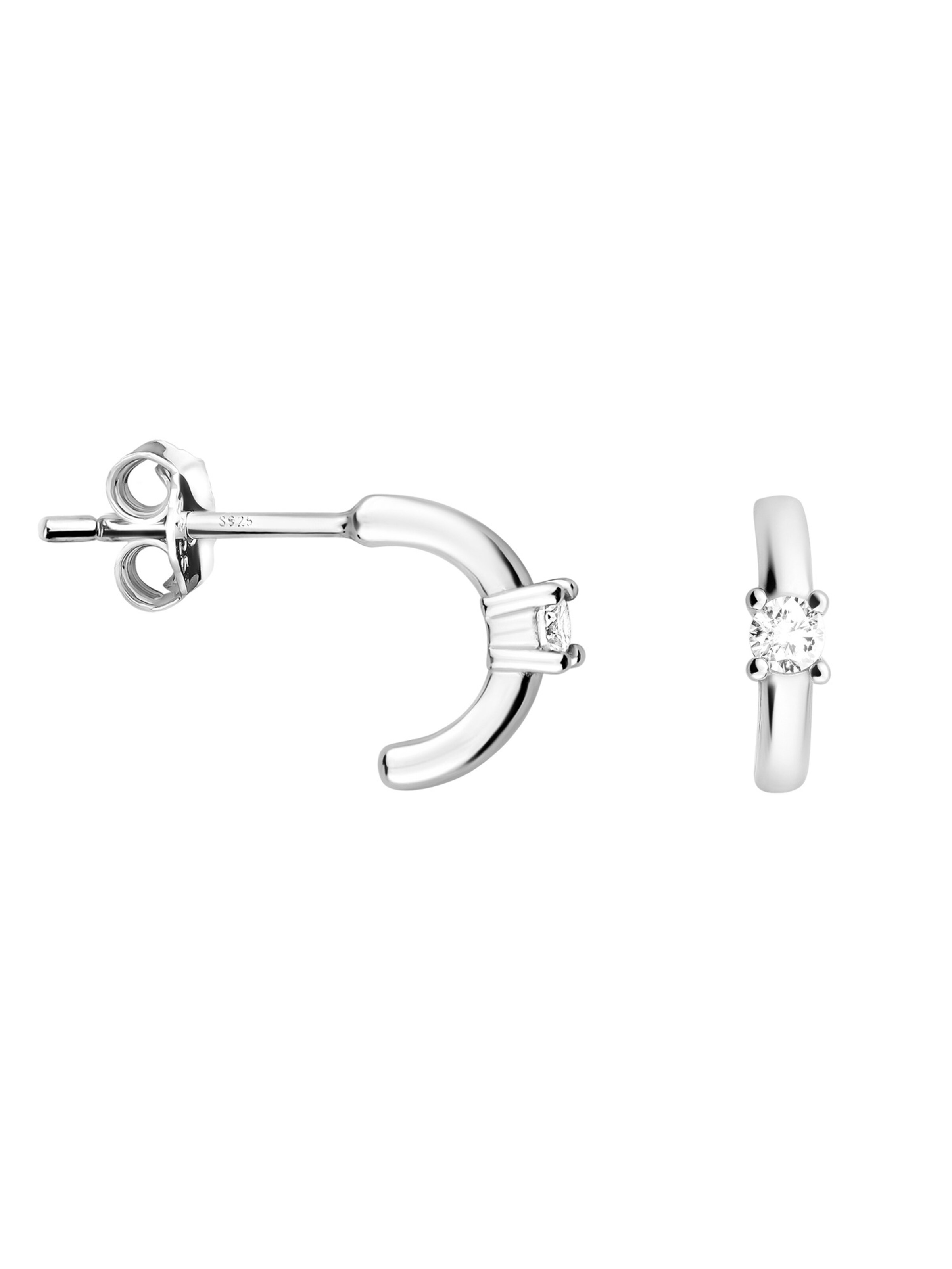 Sofia Milani Ohrringe 'Zirconia'‌‌‌‌‌‌‌‌‌‌ in Silber: Vorderseite