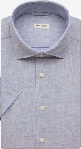 SEIDENSTICKER Regular fit Business Shirt 'SMART LINEN' in Blue
