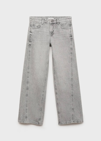 MANGO TEEN Wide leg Jeans 'Costuras' in Grey