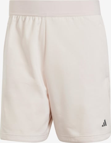 ADIDAS PERFORMANCE Regular Workout Pants in Beige: front