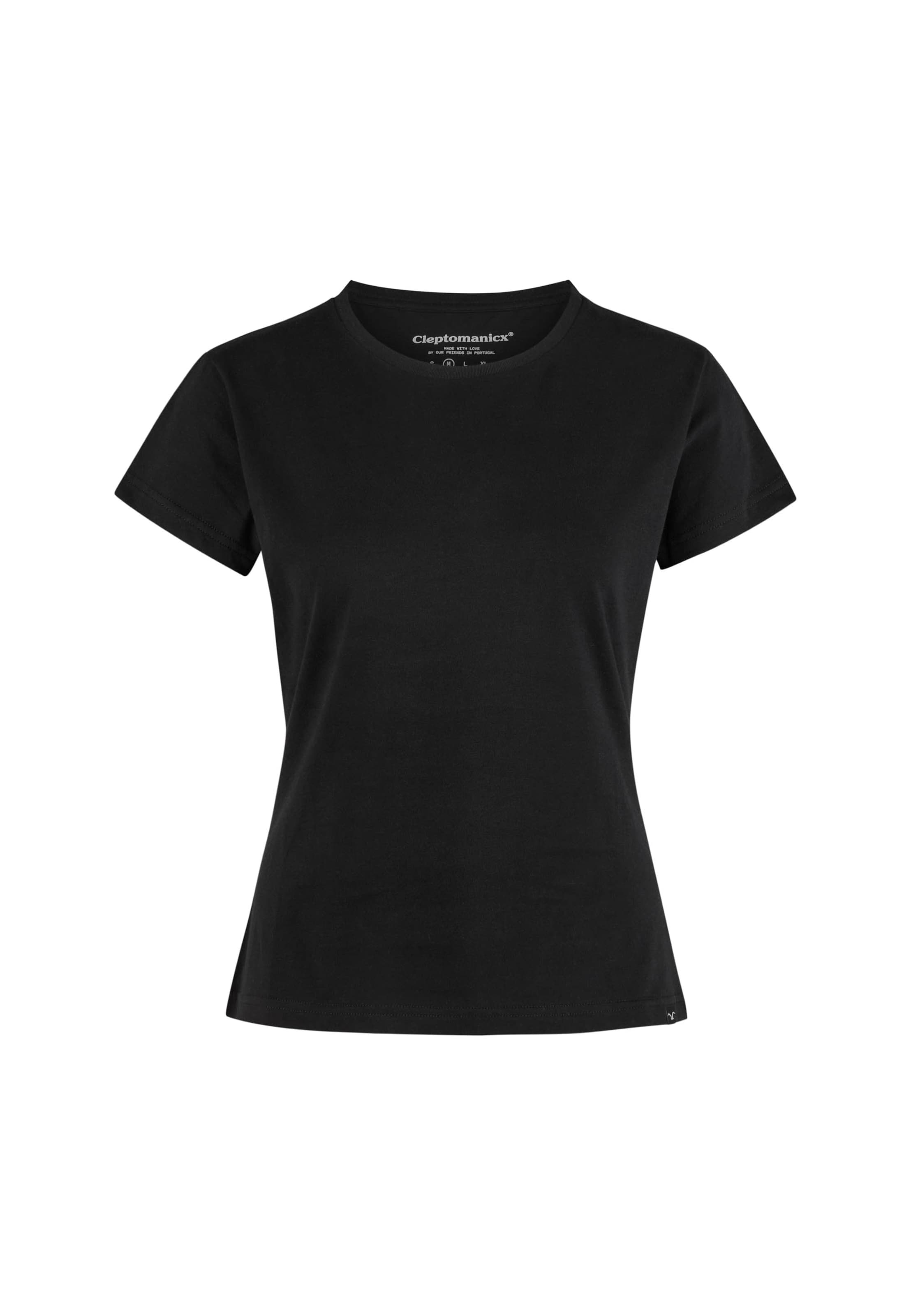 Cleptomanicx Shirt 'Slim Tee Ligull Slim' in Black: front